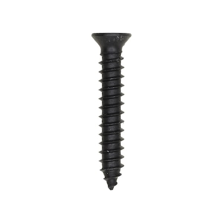 #8 x 1in Phillips Flat Head Tapping Screw with #6 Head Ab Black Oxide, 100PK