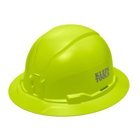 Klein Tools Hard Hat, Non-Vented, Full Brim Style, High Visibility Lime 60910