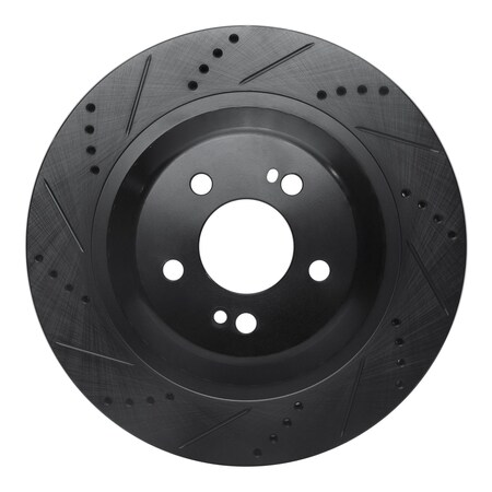 Dynamic Friction Co DFC Brake Rotor - Drilled and Slotted - Black 633-63113L