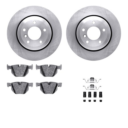 Dynamic Friction Co DFC Rotors with EURO 5000 Ceramic Brake Pads includes Hardware 6612-31251