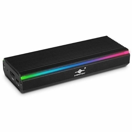 Vantec THIS RGB ENCLOSURE UNIQUE DESIGN ALLOWS FOR TWO TYPES OF M.2, AND YOU CAN USE M. NST-211C3-RGB