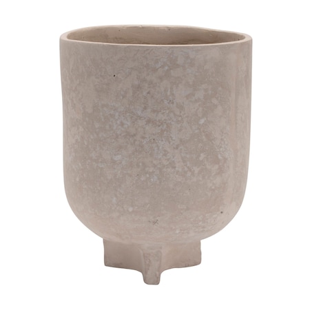 Homeroots 7" Beige Recycled Paper Urn Table Vase 632607