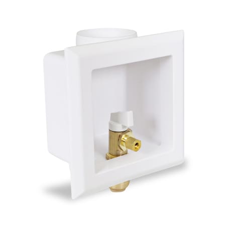 Everflow Icemaker Outlet Box W/ Valves; 1/2'' Push-Fit; White ABS (Single) SB100-U