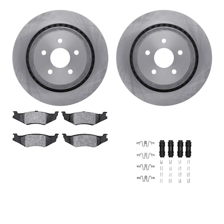 Dynamic Friction Co DFC Brake Rotor with 5000 Brake Pads and Hardware Kit 6512-39077