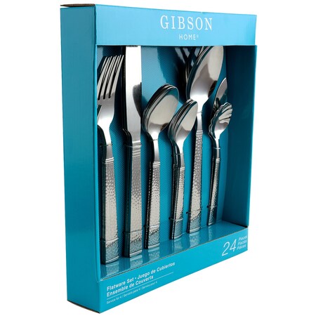 Gibson Prato 24 Piece Stainless Steel Flatware Set 105922.24