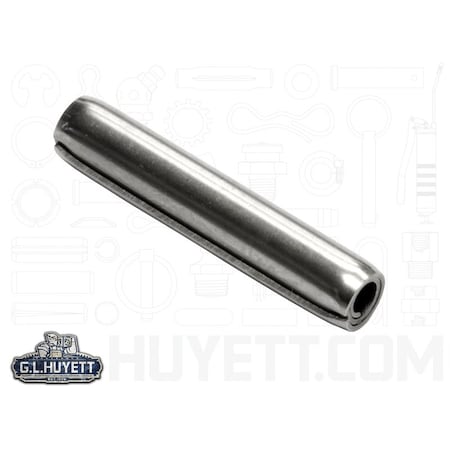 Huyett Coiled Spring Pin, Standard Duty, 420 Stainless Steel, 0.125 in Dia x 2.000 in Length SPCSP-125-2000