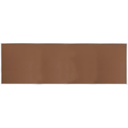 Aarco VIC Cork Bulletin Board w/ a Clear Satin Anodized Aluminum Frame, Nutmeg Spice 48''Hx144''W DW48144166