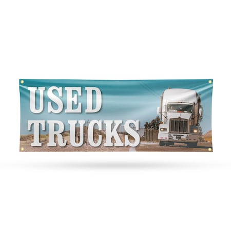 Signmission Used Trucks, 18 Inch x 48 Inch, Vinyl Banner B-30903