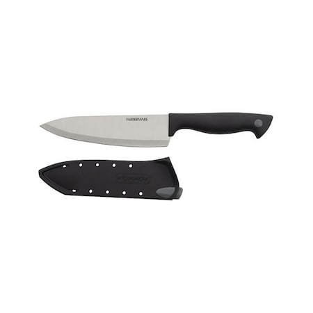 Farberware Chef's Knife, 6 in L Blade, Stainless Steel Blade, Polypropylene Handle, Black Handle 5301750
