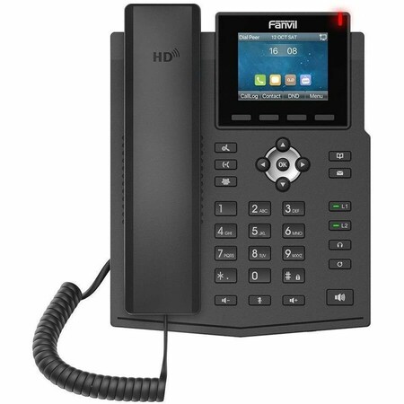Fanvil Entry level IP Phone HD voice, Gigabit 4 SIP Lines 2.4" Color display, 3 ways Audio conference X3SG
