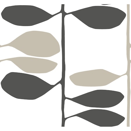 York Wallcoverings Sculpted Vines Carbon and Linen Wallpaper ZM2804