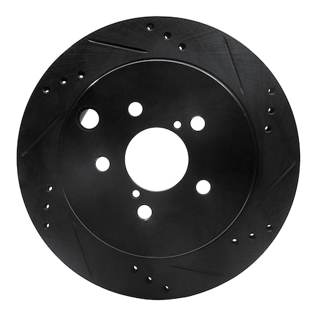 Dynamic Friction Co DFC Brake Rotor - Drilled and Slotted - Black 633-13027R