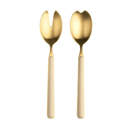 Mepra Fantasia Ice Gold Salad Serving Set - 2 Pieces - Sesame 10D622122OI