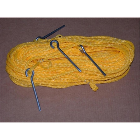 Perfectpitch 8 Meter Yellow .25-inch rope Non-adjustable Grass Courtlines - Yellow PE3252040