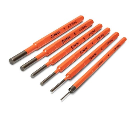 Crescent Punch, 6 Pc Set, 7In, Pin, Crescent CPPS456