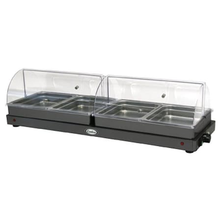 Cadco Buffet Server, SS, 4 Compartments/Wells WTBS-4N-HD