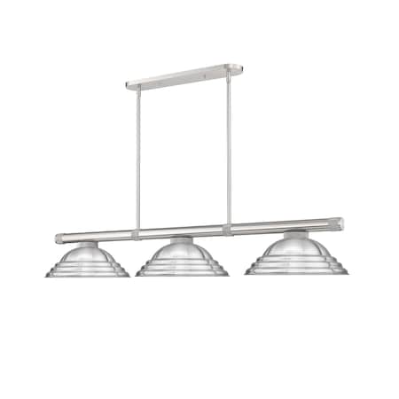 Z-Lite Vanguard Brushed Nickel 3 Light Billiard 3050-3BN-SBN
