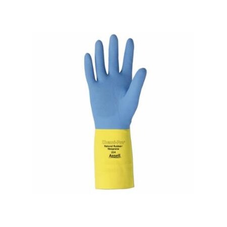 Alphatec 87-224 Neoprene Gloves, Cotton Flock Lined, Size 9, Yellow/Blue, 12PK 012-87-224-9