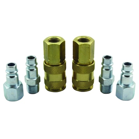 Milton V Style Coupler and Plug Kit, 6 Pcs S-217