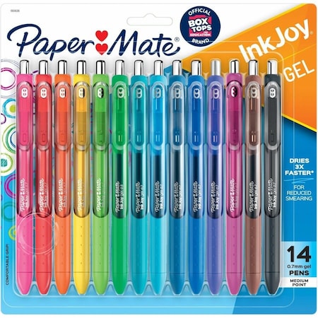 Paper Mate Pen, Assorted, Non-Erasable, Gel, PK14 1959302
