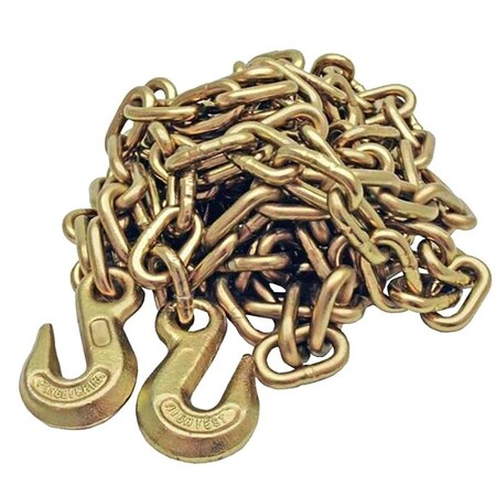 Baron Tow Chain, 5/16 in Trade, 20 ft L, 70 Grade, 4700 lb Working Load, Gold Zinc TC7051620