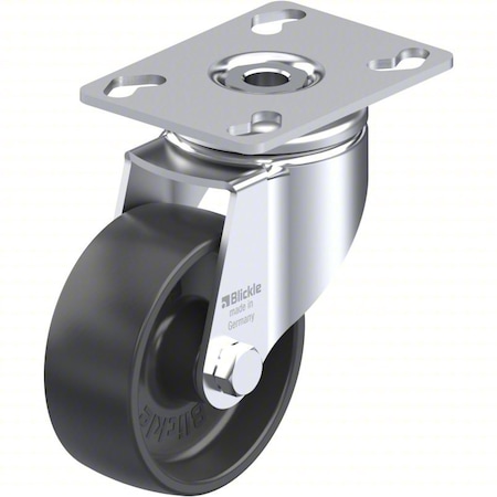 Zoro Select Plate Caster, Swivel, 4 3/8"H LKPA-POA 80G