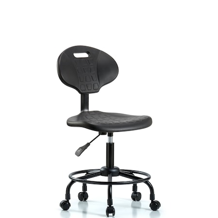 Blue Ridge Ergonomics Desk Chair Erie Desk Chair, RT, Casters, No Arms, 21-1/2" to 26-1/2" Height, Black; Blue BR-TPDHCH-RT-A0-RC