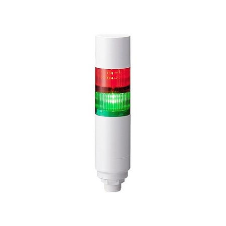Patlite Signal Tower, 9 1/2 in H, 2 3/8 in dia. LR6-202W5BW-RG
