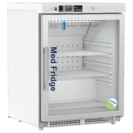 American Biotech Supply Refrigerator, White, 4.6 cu ft, 120 V PH-ABT-NSF-UCBI-0404G-ADA