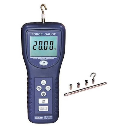 Reed Instruments Force Gauge, +/-0.5% Force Acc, Digital SD-6020