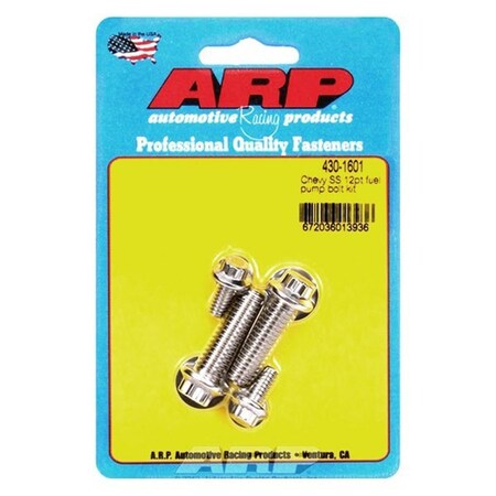 Arp 430-1601 12 Point Stainless Steel Fuel Pump Bolt Kit for 1959 Chevy 3B ARP430-1601