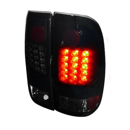 Overtime LED Tail Light Glossy Black Housing with Smoke Styleside for 97 to 03 Ford F150, 11 x 19 x 22 in. OV2488167