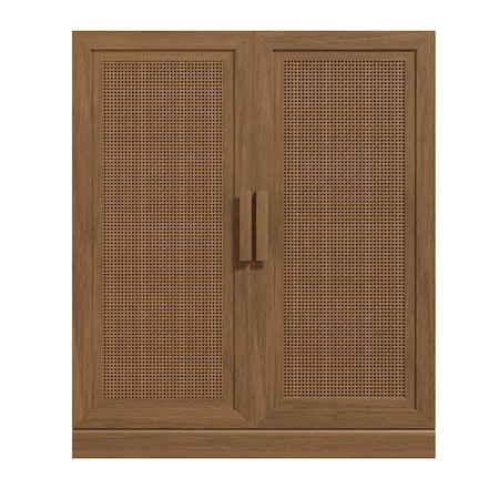 Homeroots 31in Brown Wood Accent Cabinet With Two Doors 691114