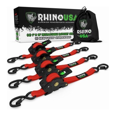The Murrieta Rhino Holdco 1x10 RED Ratch Strap, 4PK TD-RSRE1X10-RED-R