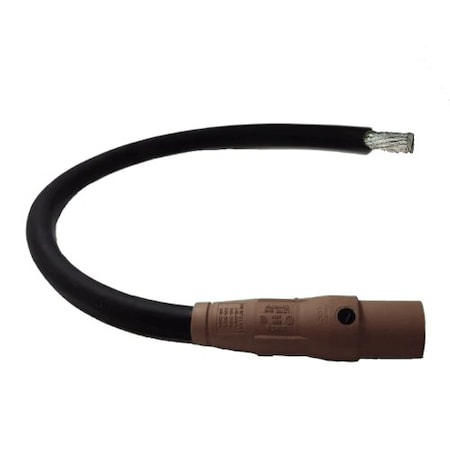 Power Assemblies Type W Pigtail 400A 4/0 AWG Series 16 Male Camlock to Tinned 3 ft, Brown 40TW16003MTH