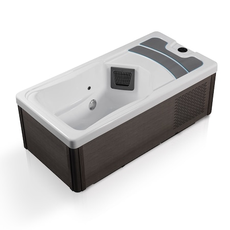 Kplunge 69in 1-Person 2-Jets All-in-One Cold Plunge and Hot Tub Built-in Chiller, Lights, and WiFi in White CP-CH7939WH