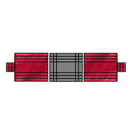 Mytee Products Heavy Duty 18oz 3 Pc Lumber Tarp (8 ft Drop) - Red-Black 3PCLT-R-B-R