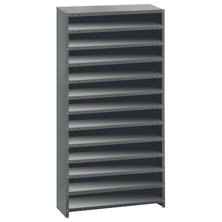 Quantum Storage Systems Shelving Unit, Closed, 12''D X 36''L X 75''H, Heavy Duty, 400 Lb. Load Capacity Per Shelf CL1275-000