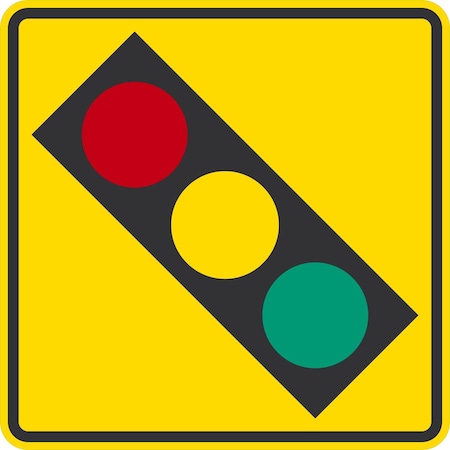 Lyle Traffic Light Ahead (Symbol), 36x36, High Intensity Prismatic, Yellow G-16301-HI_36x36