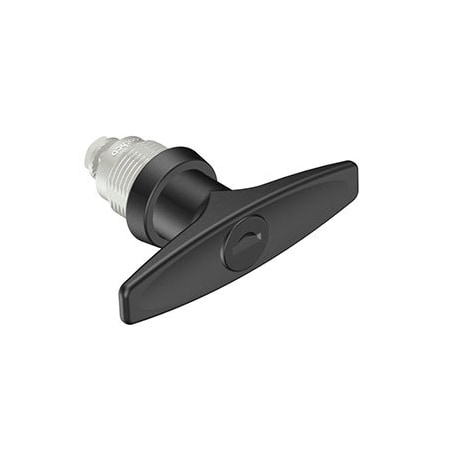 Southco Quarter-Turn Cam Latch, Key Locking Reversible Key T-handle, Without Cam, Sealed Zinc Alloy E5-9-625-UU1-13