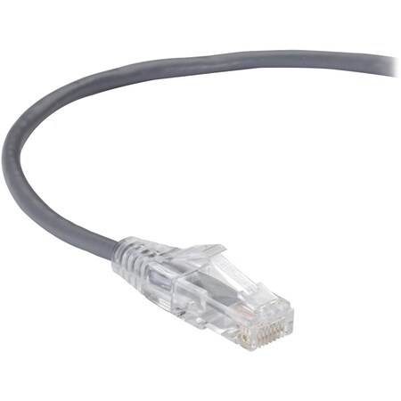 Black Box Slim-Net Cat6A 28-Awg 500-Mhz Stranded Ethernet Patch Cable - C6APC28-GY-07