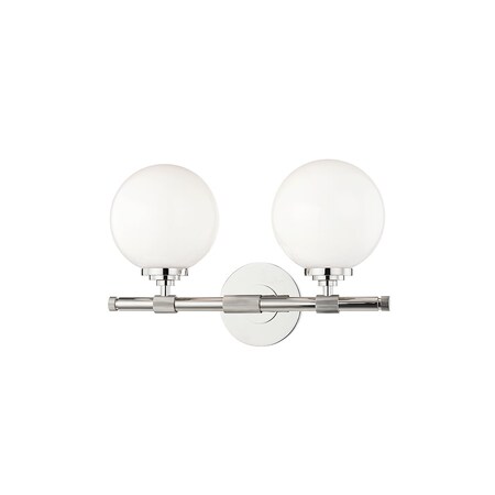 Hudson Valley Lighting Bowery 2 Light Bath And Vanity 15 In. Polished Nickel 3702-PN