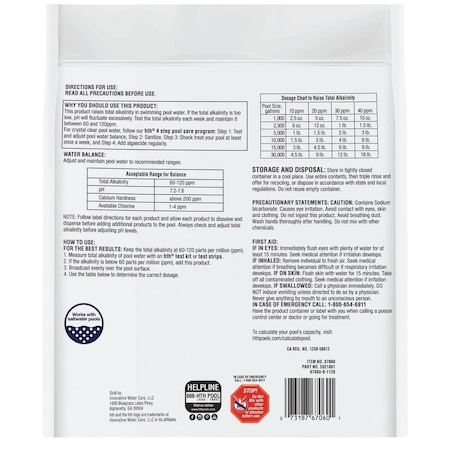 Hth Pool Care Alkalinity Up 5 Lb. Alkalinity Increaser Granule 67060