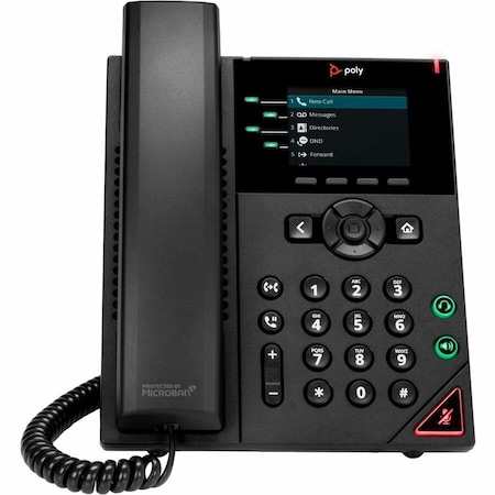 Hp Poly VVX 250 4-Line IP Phone and PoE-enabled GSA/TAA US 89B64AA#ABA