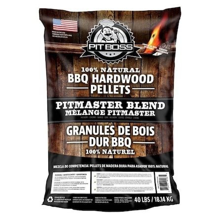 Pit Boss Pitmaster Blend Pellet, Hardwood, 40 lb PBPLT534040183