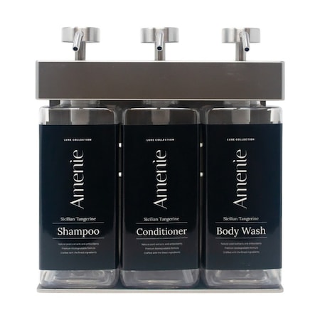 Amenie Sicilian Tangerine SOLera Rectangle 3 Chamber Refillable Dispenser, Satin 39334-R3-C-ST