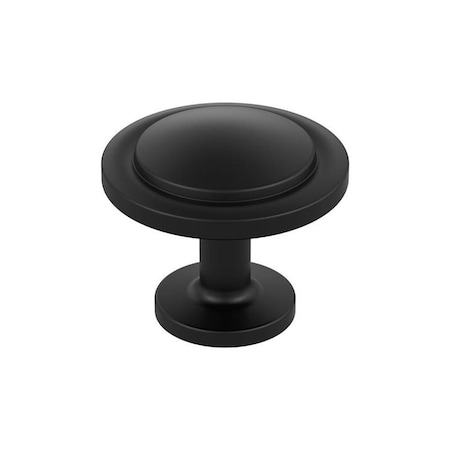 Amerock Loop Series Cabinet Knob, 1 in Projection, Zinc, Matte Black BP37025MB