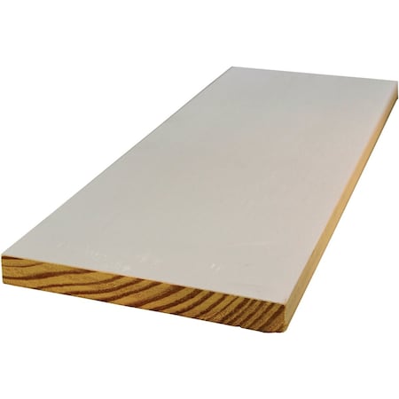 Alexandria Moulding 1'' W.x6'' H.x8 ' L. Wht Finger Joint Pine Board 001X6-93096C