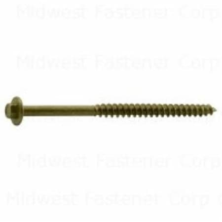 Midwest Fastener 53755 Screw, 3/8 in Thread, 5 in L, Hex Drive, 25 PK M53755