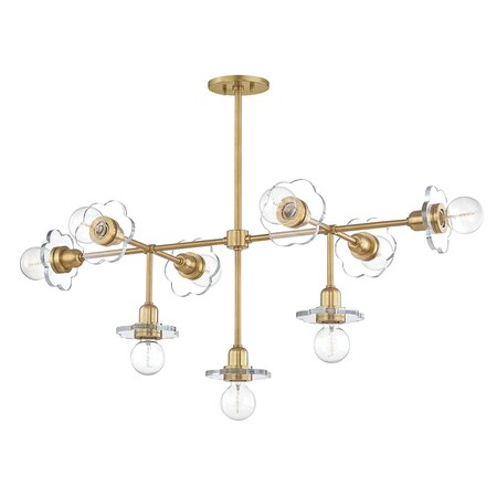 Mitzi Alexa 9 Light Chandelier 46 In. Aged Brass H357809-AGB